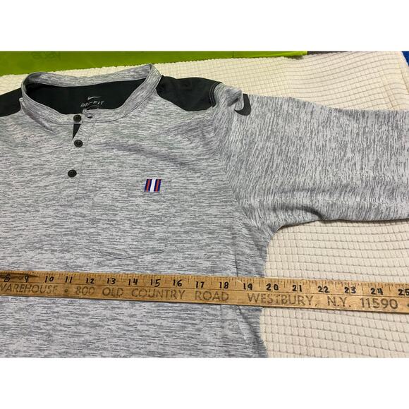 Nike Henley T Shirt Mens Medium Florida Gators Gray Heathered Dri Fit - Picture 4 of 9